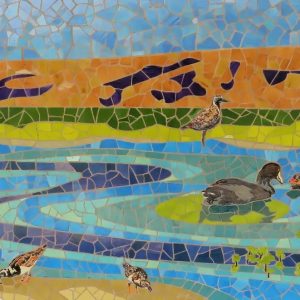 Mosaic Mural of Kealia Pond NWR, photo by USFWS